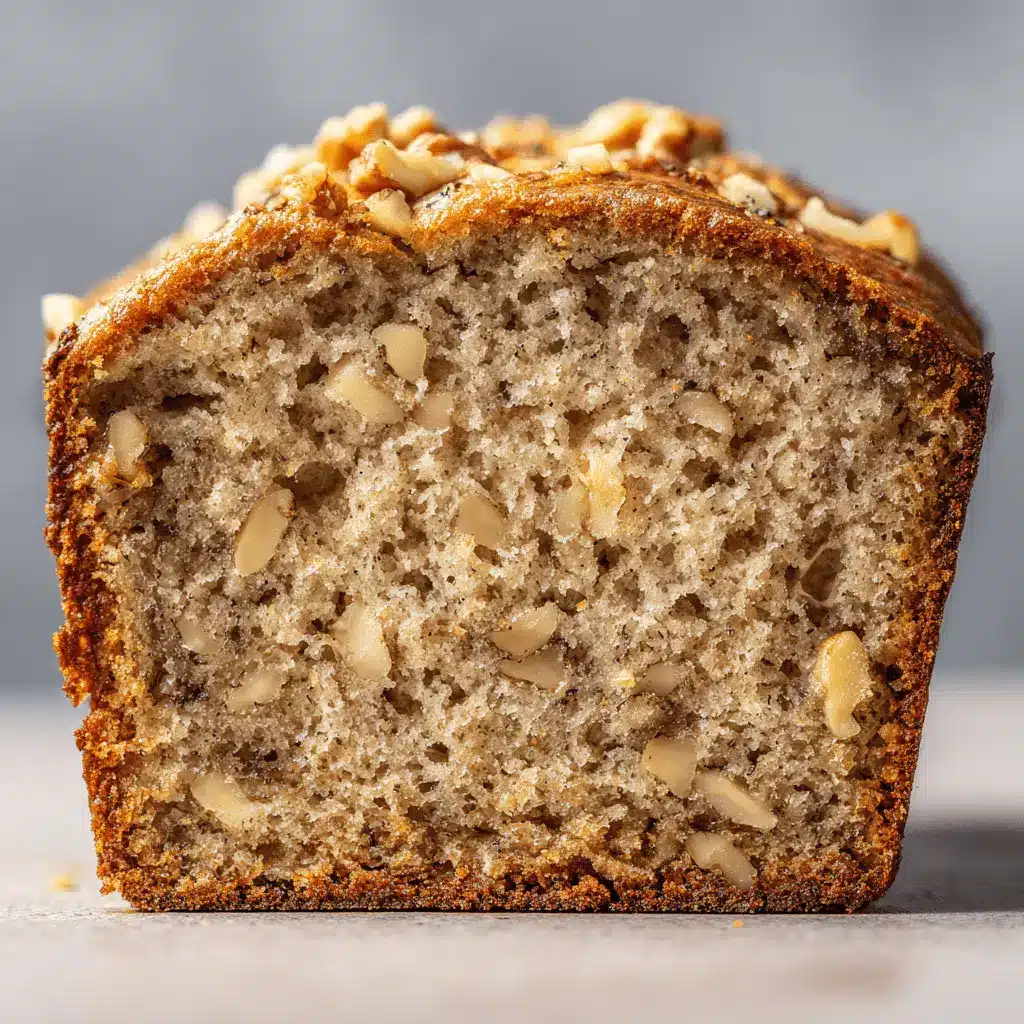 Moist slice of high protein banana bread texture
