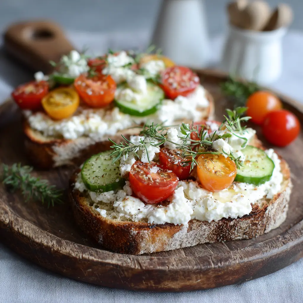 Mediterranean Cottage Cheese Toast
