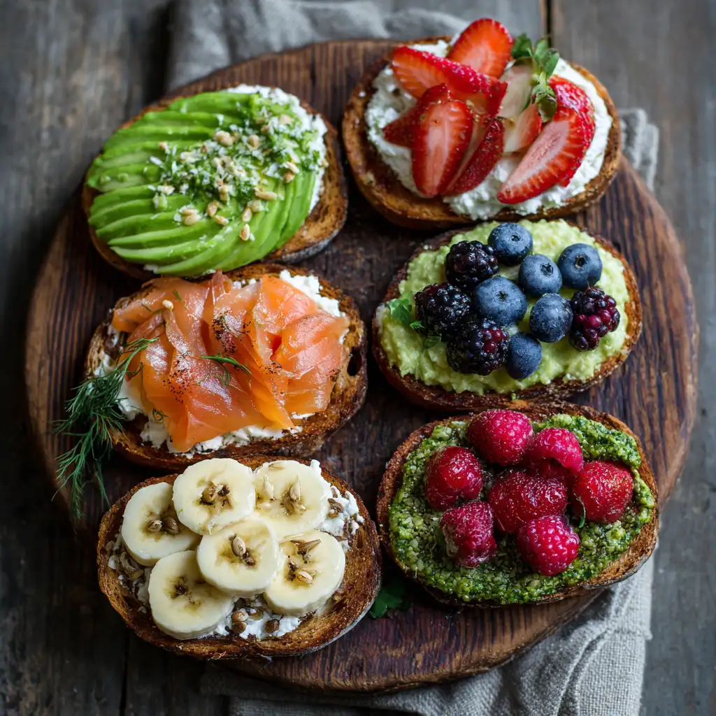 High-Protein Cottage Cheese Toast Platter