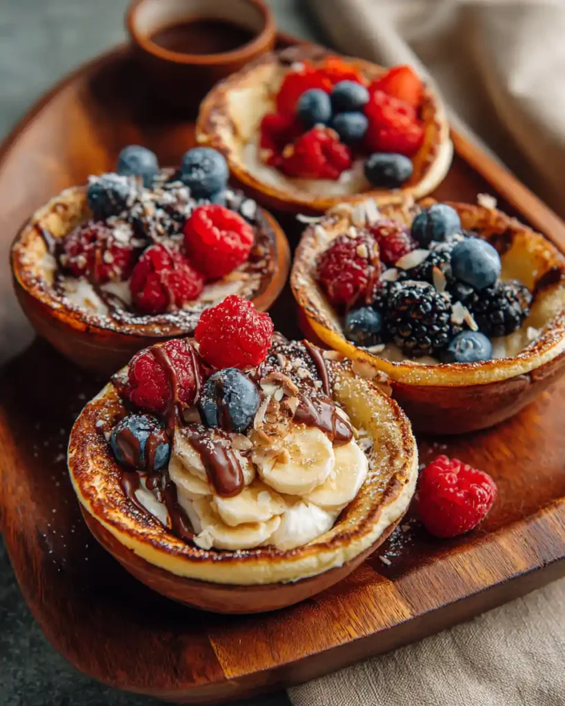 Baked Protein Pancake Bowls