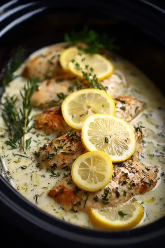 Slow Cooker Creamy Lemon Herb Chicken (Easy & Flavorful Dinner!) 5 Slow Cooker Creamy Lemon Herb Chicken