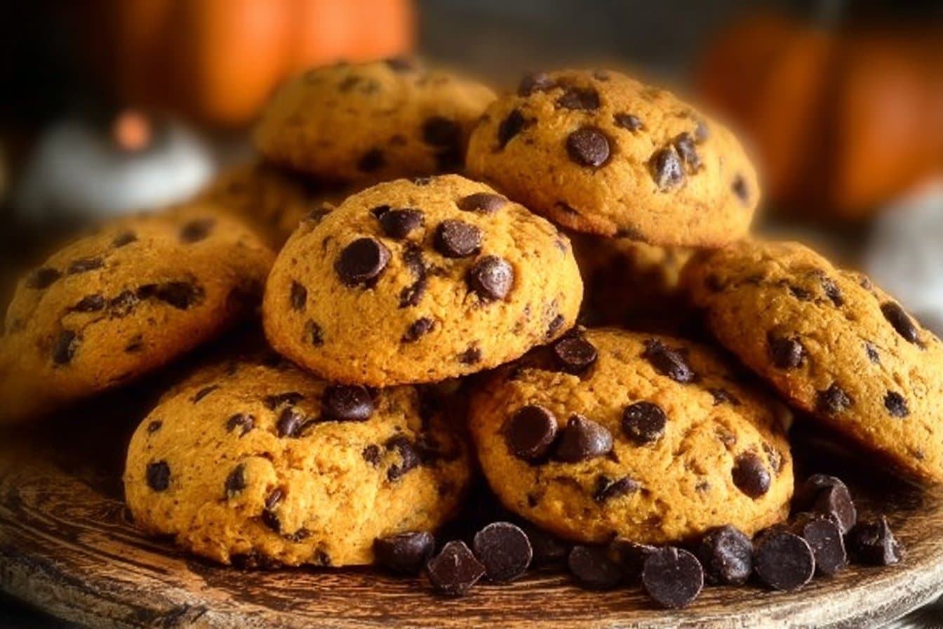 Pumpkin Chocolate Chip Cookies 4 Pumpkin Chocolate Chip Cookies (Soft Batch)