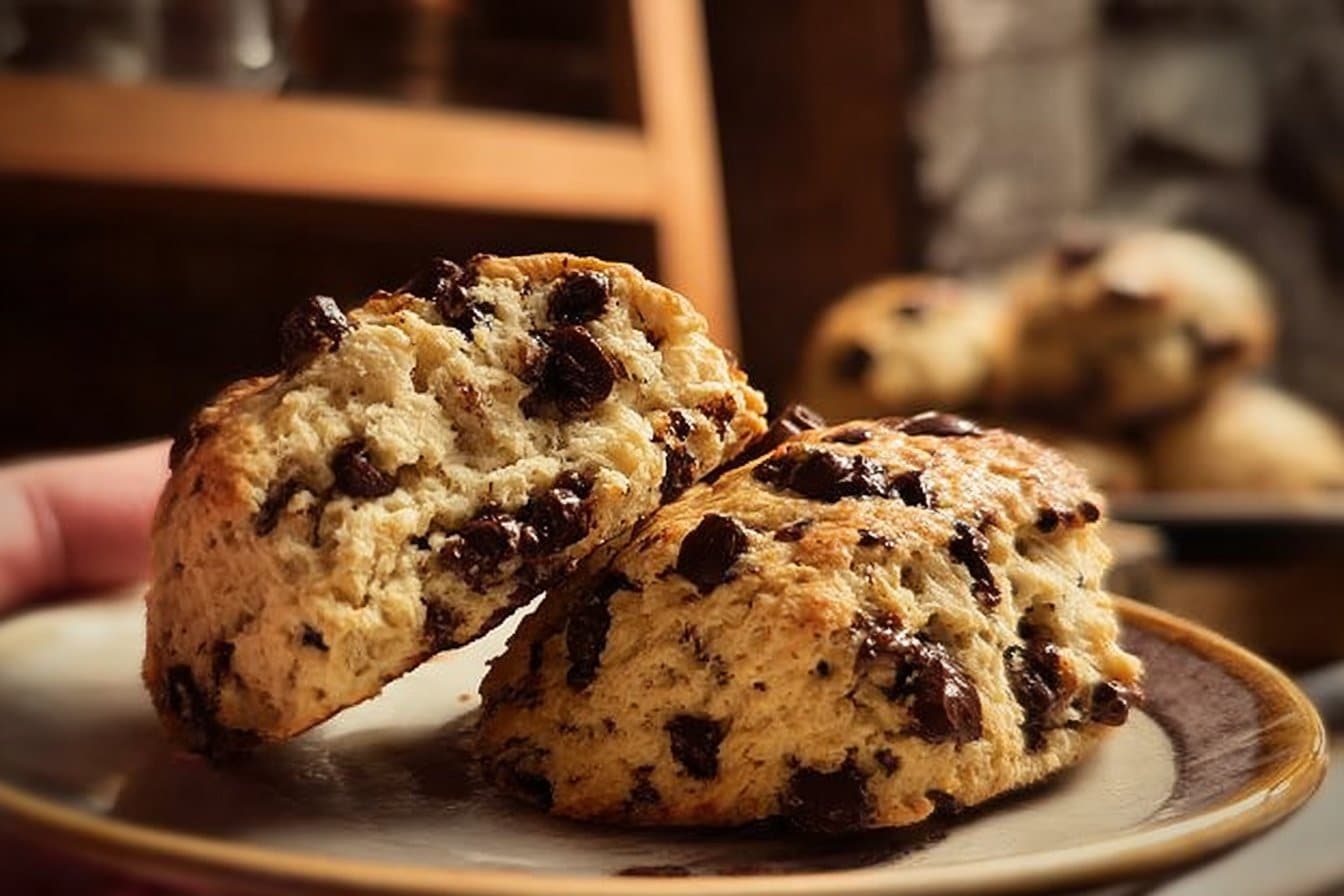 Banana Chocolate Chip Scones 4 Banana Chocolate Chip Scones