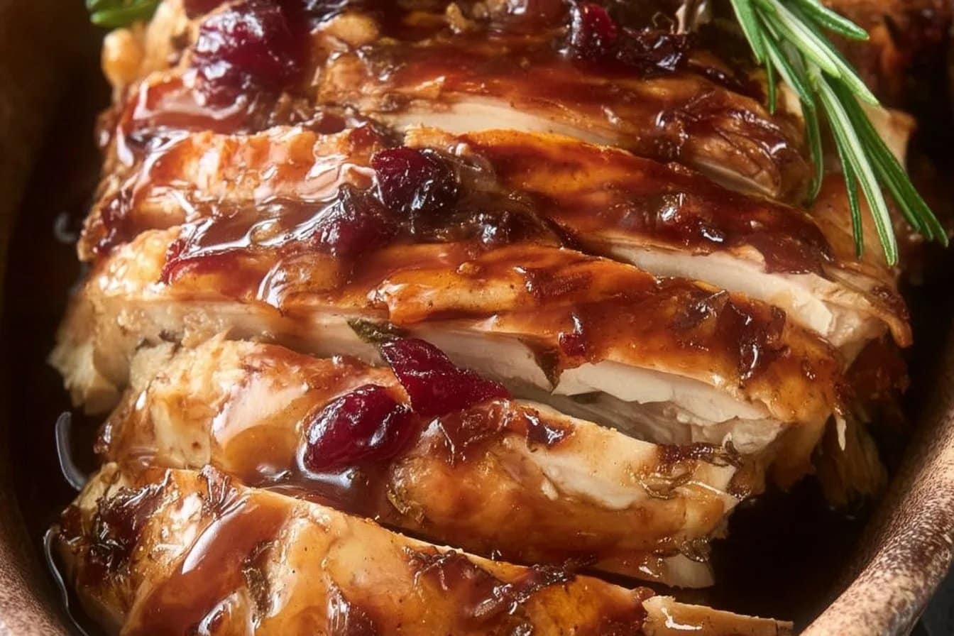Crock Pot Turkey Breast with Cranberry Gravy 4 Crock Pot Turkey Breast with Cranberry Gravy