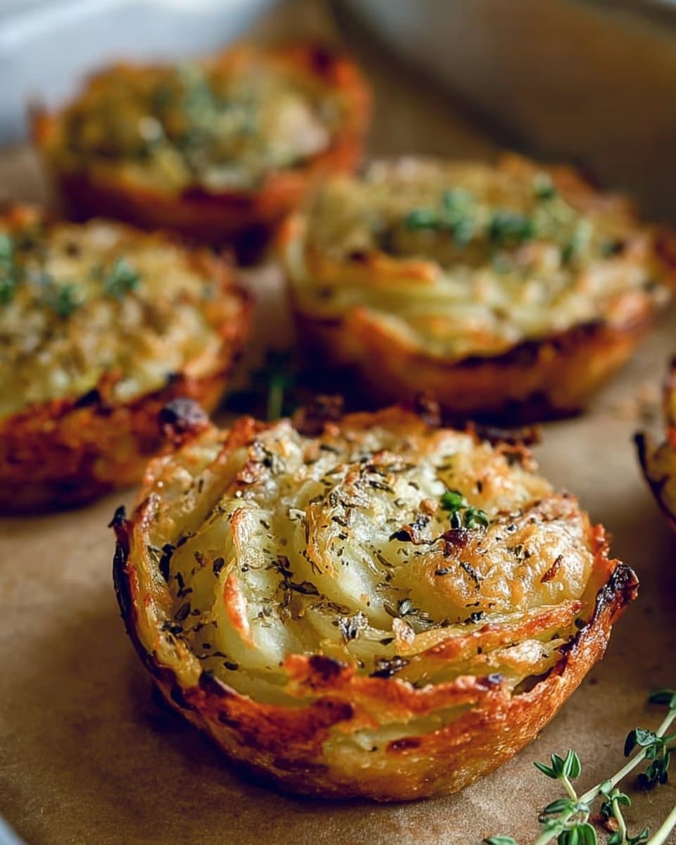 Garlic Herb Muffin Pan Potato Galettes 4 Garlic Herb Muffin Pan Potato Galettes