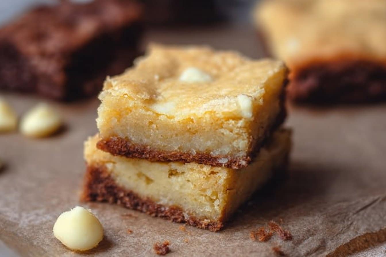 Dreamy White Chocolate Brownies 4 White Chocolate Brownies