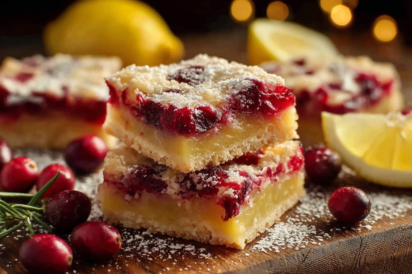 Cranberry Lemon Bars 4 Cranberry Lemon Bars