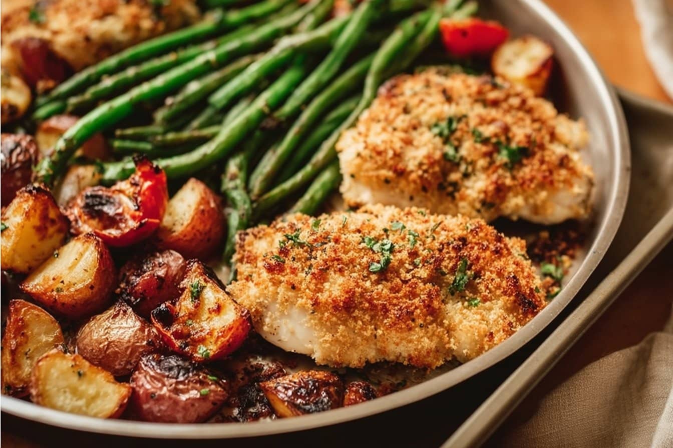 Parmesan Crusted Chicken Sheet Pan Dinner 4 Parmesan Crusted Chicken Sheet Pan Dinner