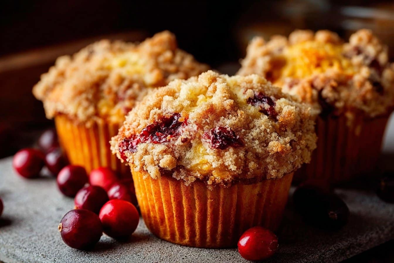 Cranberry Orange Muffins with Streusel 4 Cranberry Orange Muffins with Streusel