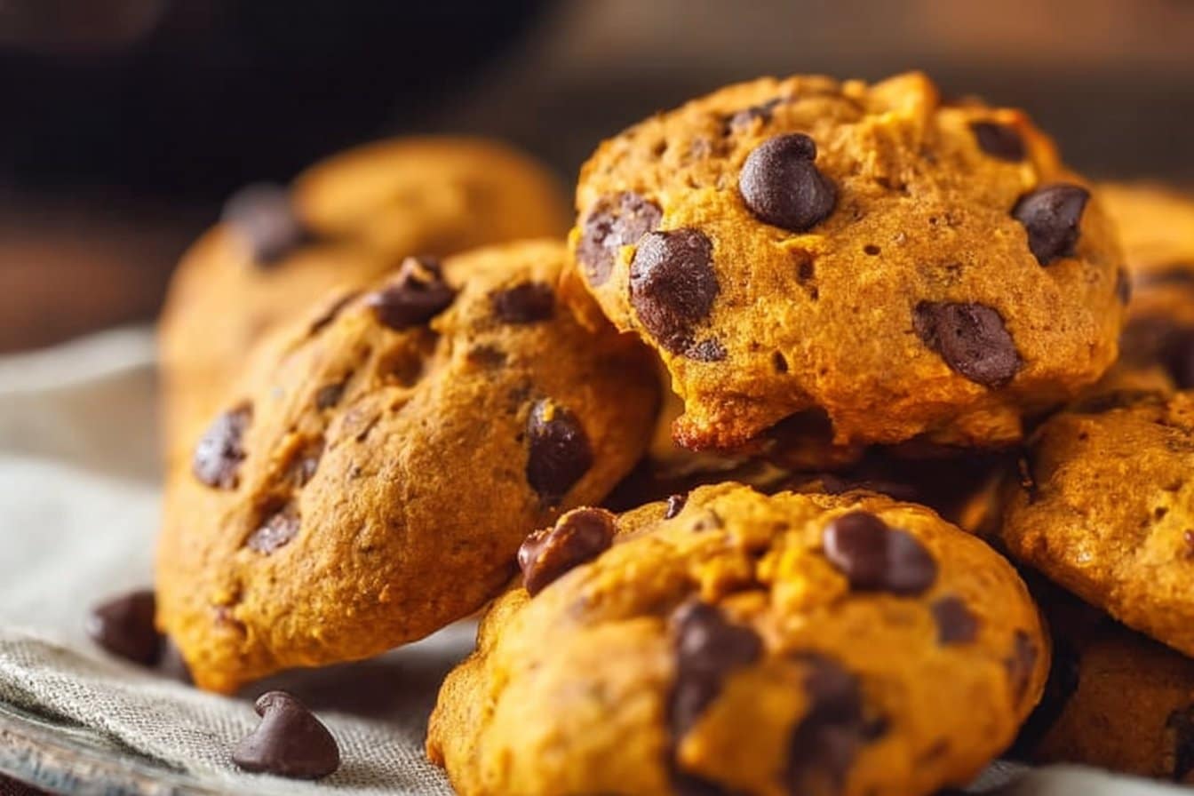 Pumpkin Chocolate Chip Cookies 2 Pumpkin Chocolate Chip Cookies