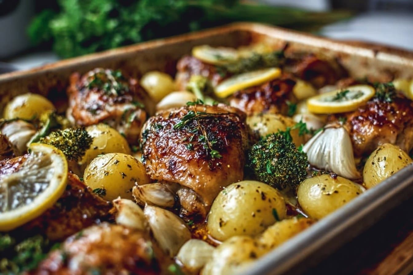 Discover the Delight of 1-Pan Lemon Garlic Sheet Pan Chicken Magic You'll Crave 4 1-Pan Lemon Garlic Sheet Pan Chicken Magic You'll Crave