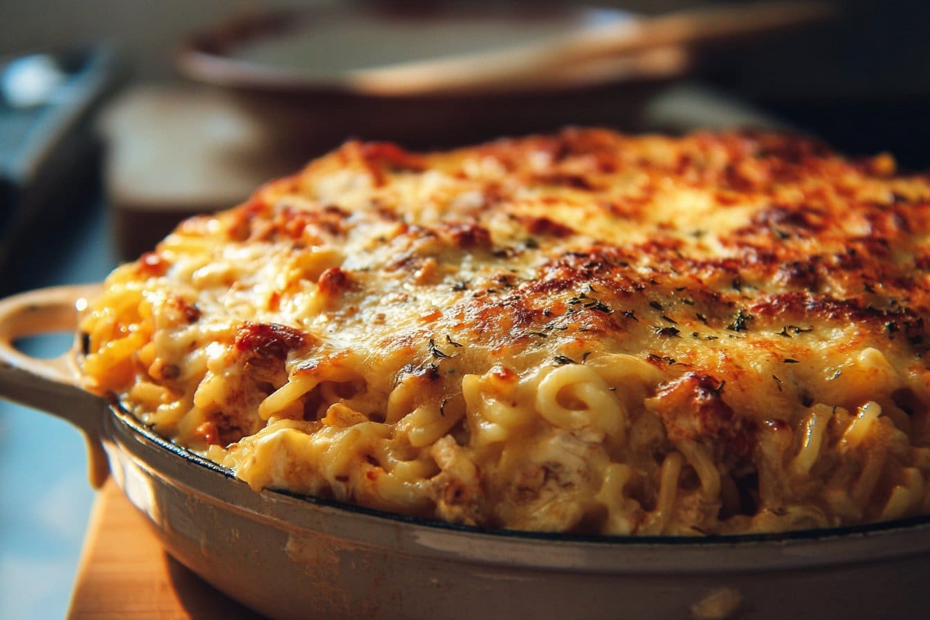 Spicy Southern Cheesy Chicken Spaghetti Casserole 4 Spicy Southern Cheesy Chicken Spaghetti Casserole