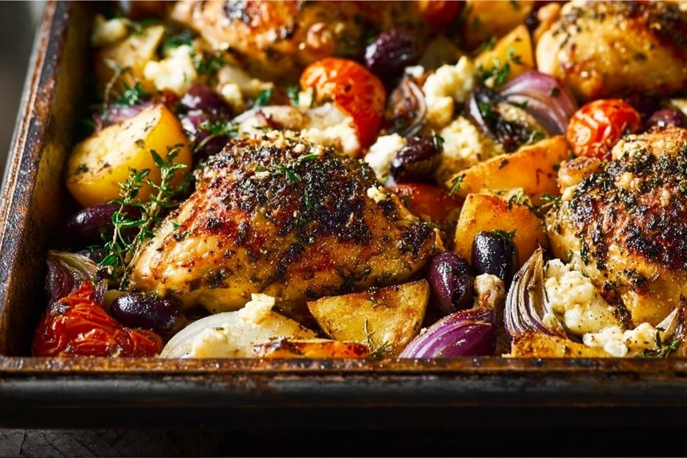 Greek Sheet Pan Chicken 4 Greek Sheet Pan Chicken