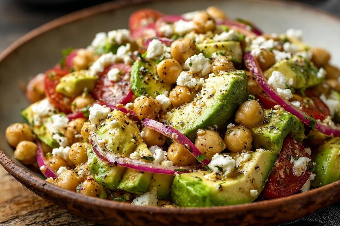 Chickpea Feta Avocado Salad 4 Chickpea Feta Avocado Salad