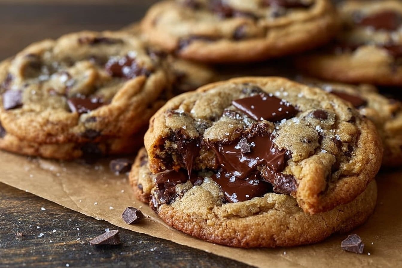 Ultimate Chocolate Chip Cookies 4 Ultra Thick Bakery Style Chocolate Chip Cookies – Crispy Edges, Gooey Centers, and Loaded with Chocolate!