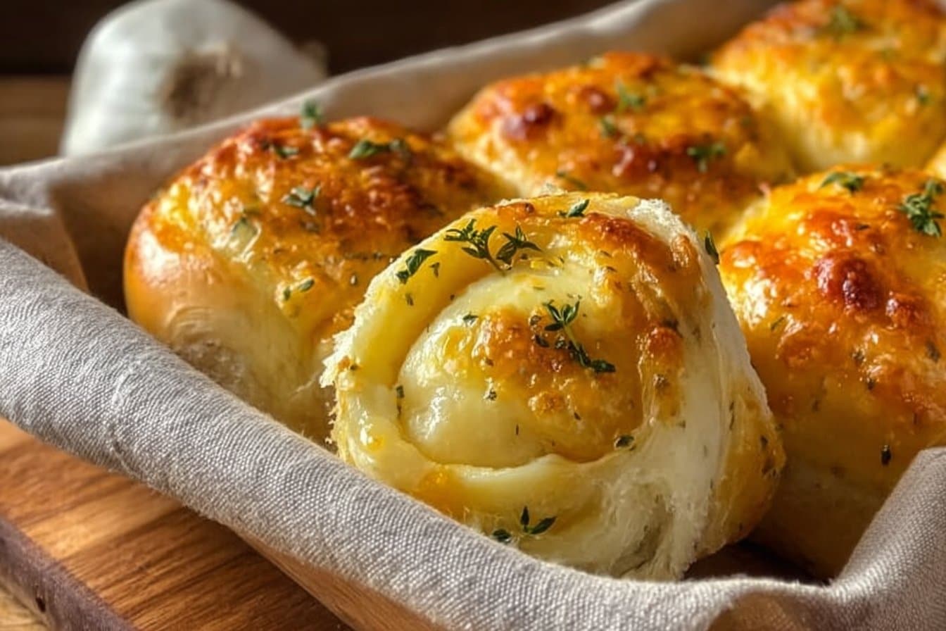 Buttery Cheese Garlic Rolls, Everyone Will Love Them! 4 Buttery Cheese Garlic Rolls, Everyone Will Love Them!
