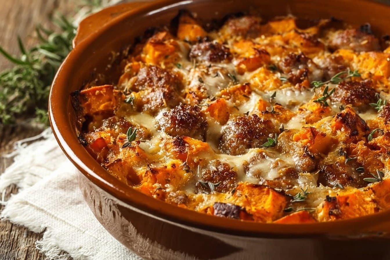 Sweet Potato and Sausage Casserole 4 Sweet Potato and Sausage Casserole