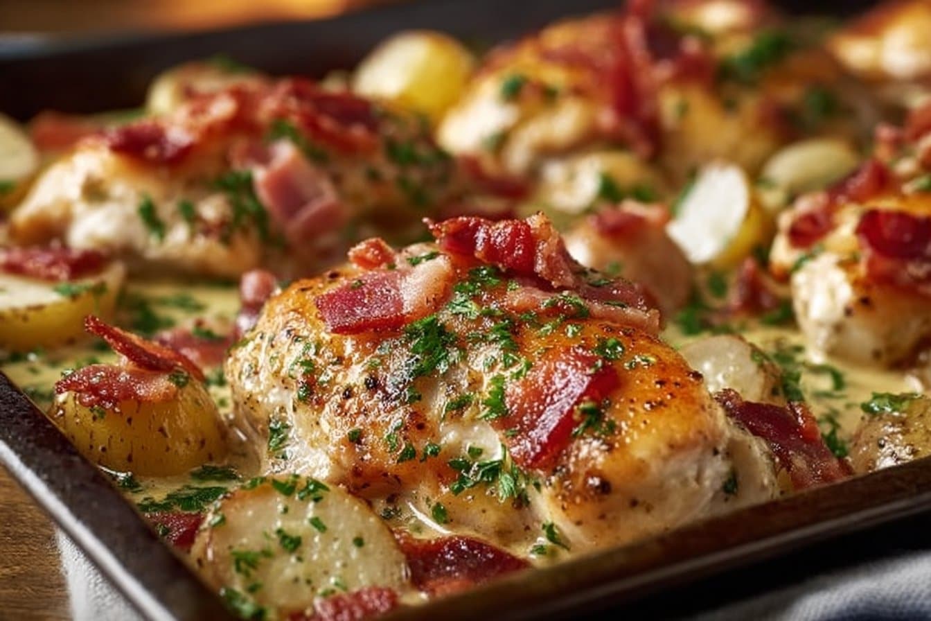 Chicken Bacon Ranch Sheet Pan Dinner: A Delicious and Easy Meal 4 Chicken Bacon Ranch Sheet Pan Dinner