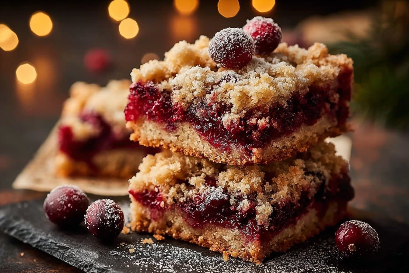 Moist Christmas Cranberry Bars 4 Moist Christmas Cranberry Bars