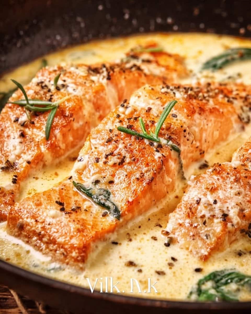 Pan Seared Salmon in Parmesan Cream Sauce 4 Pan Seared Salmon in Parmesan Cream Sauce