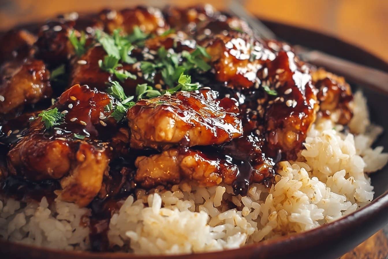 Honey BBQ Chicken Rice 4 Honey BBQ Chicken Rice