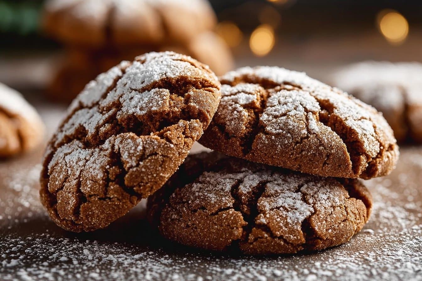 Gingerbread Crinkle Cookies 4 Gingerbread Crinkle Cookies