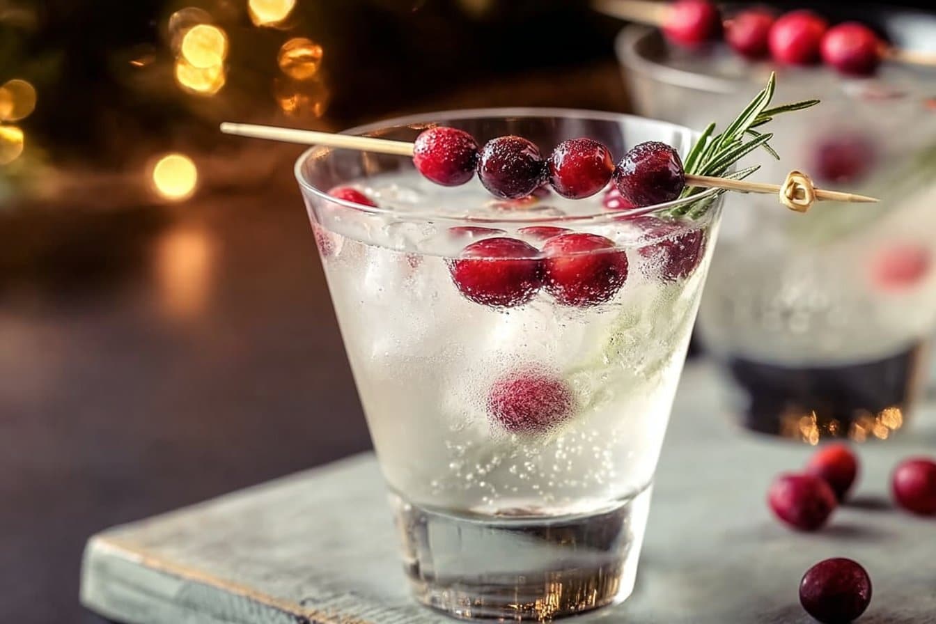 Festive White Cranberry Vodka Christmas Cocktail 4 Festive White Cranberry Vodka Christmas Cocktail
