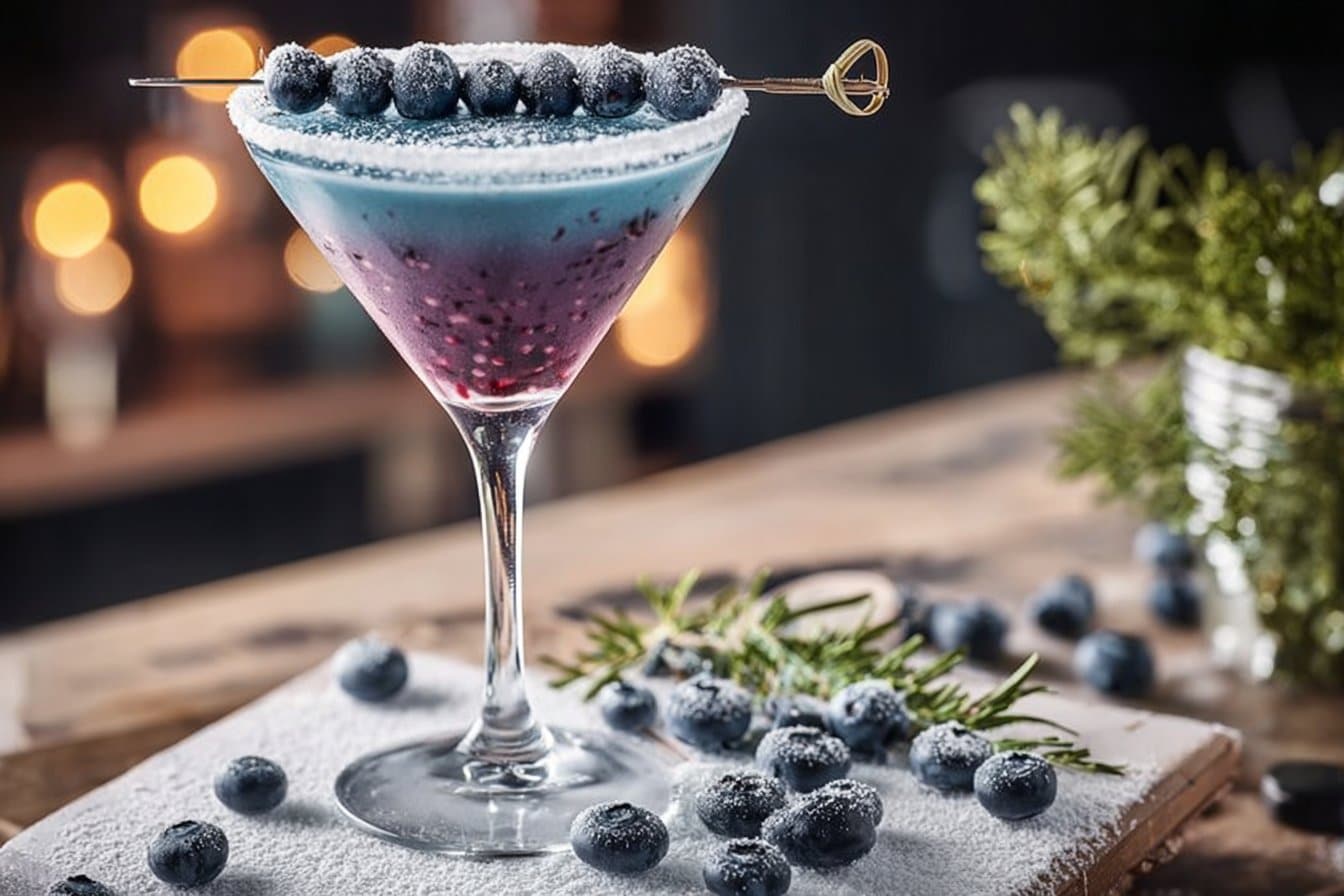 Frostbite Blueberry Martini Cocktail 4 Frostbite Blueberry Martini Cocktail