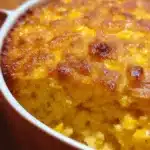 Delicious Jiffy Baked Corn Casserole served in a dish