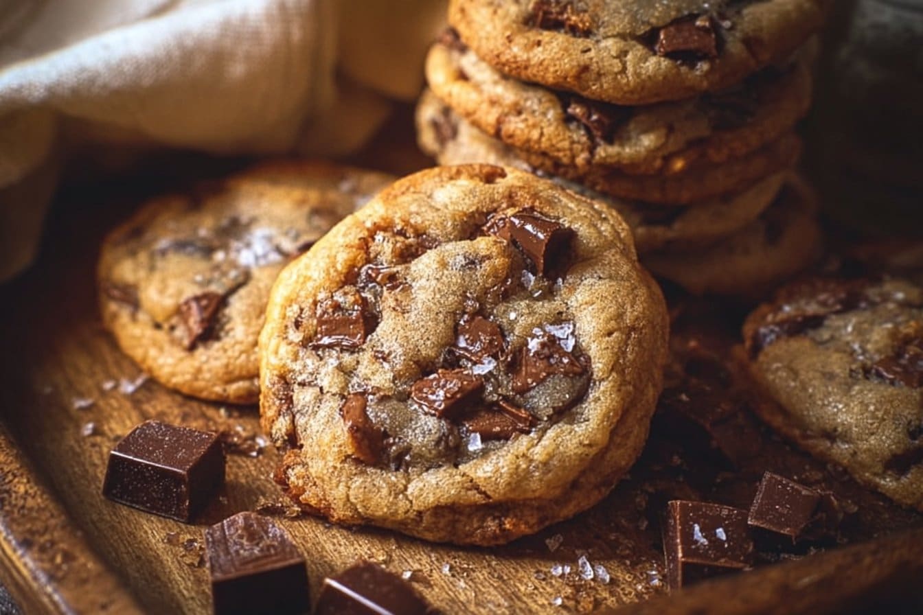 Brown Butter Sourdough Discard Chocolate Chip Cookies 4 Brown Butter Sourdough Discard Chocolate Chip Cookies
