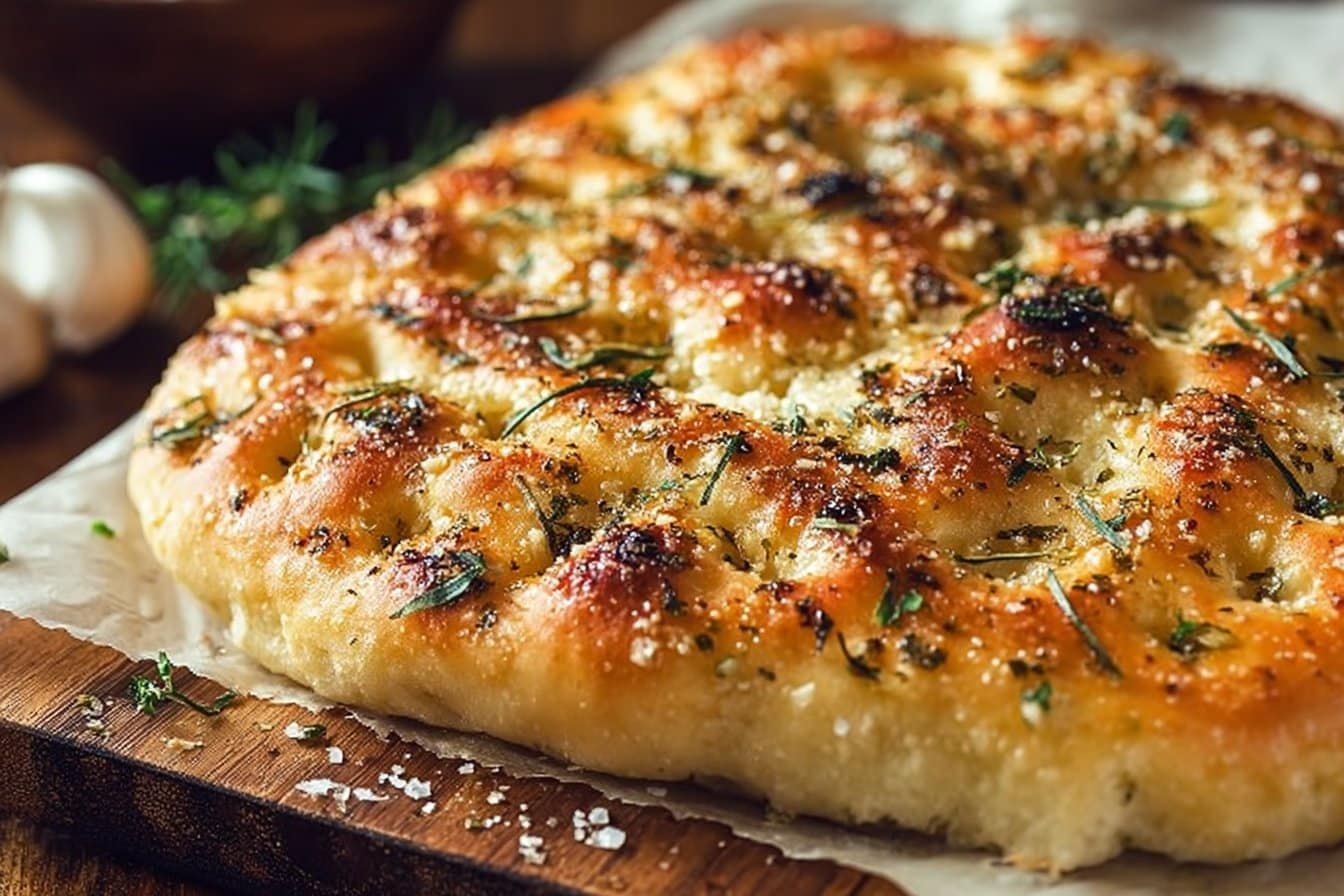 Garlic Parmesan Focaccia Bread: Savory & Easy 4 Garlic Parmesan Focaccia Bread: Savory & Easy