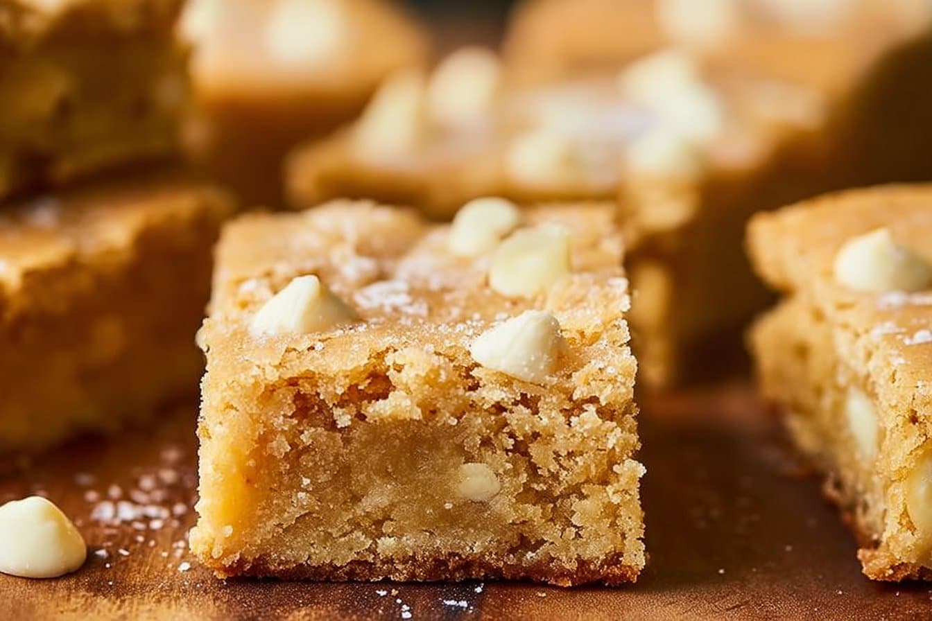 White Chocolate Blondies 4 White Chocolate Blondies