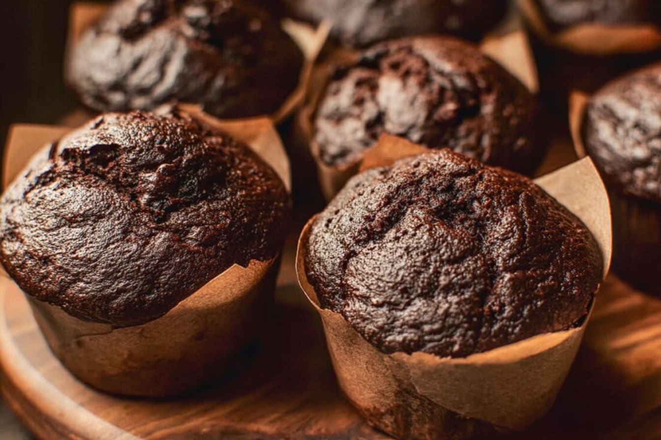 Double Chocolate Sourdough Muffins 4 Double Chocolate Sourdough Muffins
