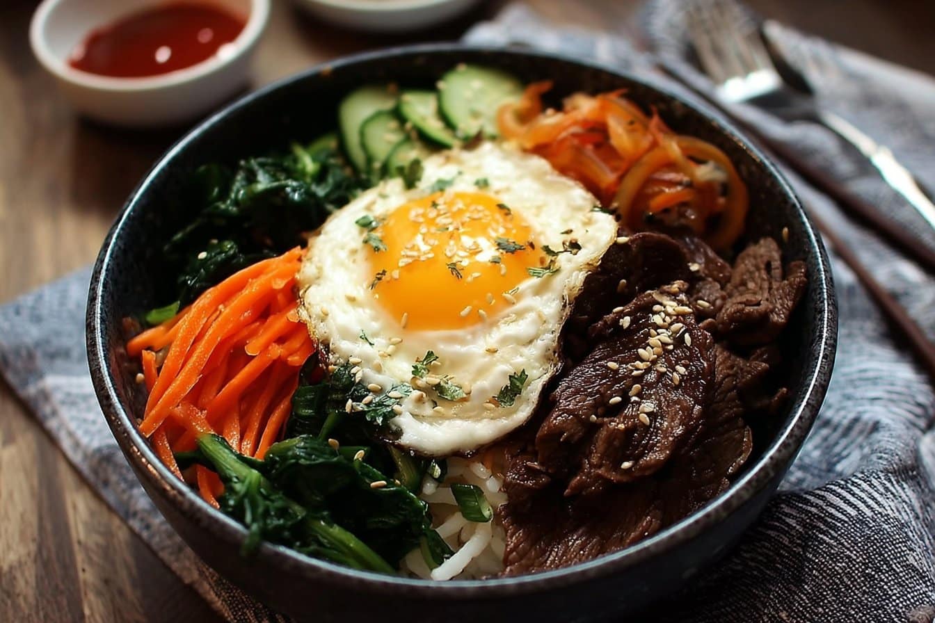 Korean Beef Bibimbap Bowl 4 Korean Beef Bibimbap Bowl