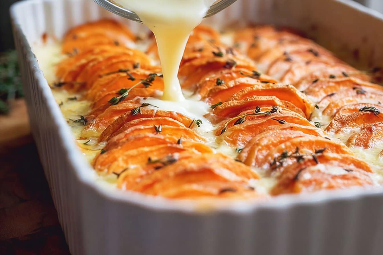 Sweet Potatoes Au Gratin 4 Sweet Potatoes Au Gratin Recipe