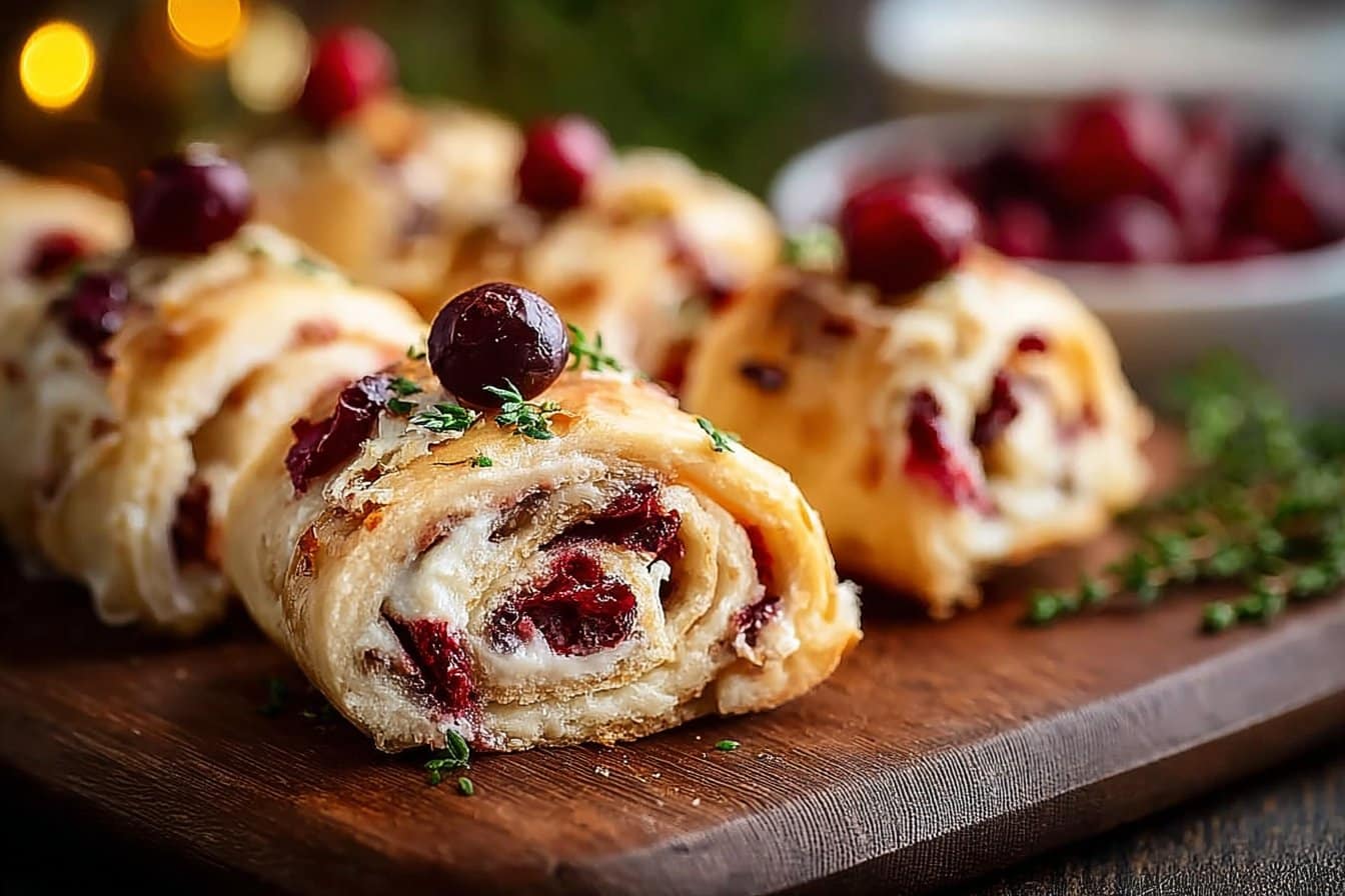 Festive Christmas Cranberry Roll Ups 4 Festive Christmas Cranberry Roll Ups