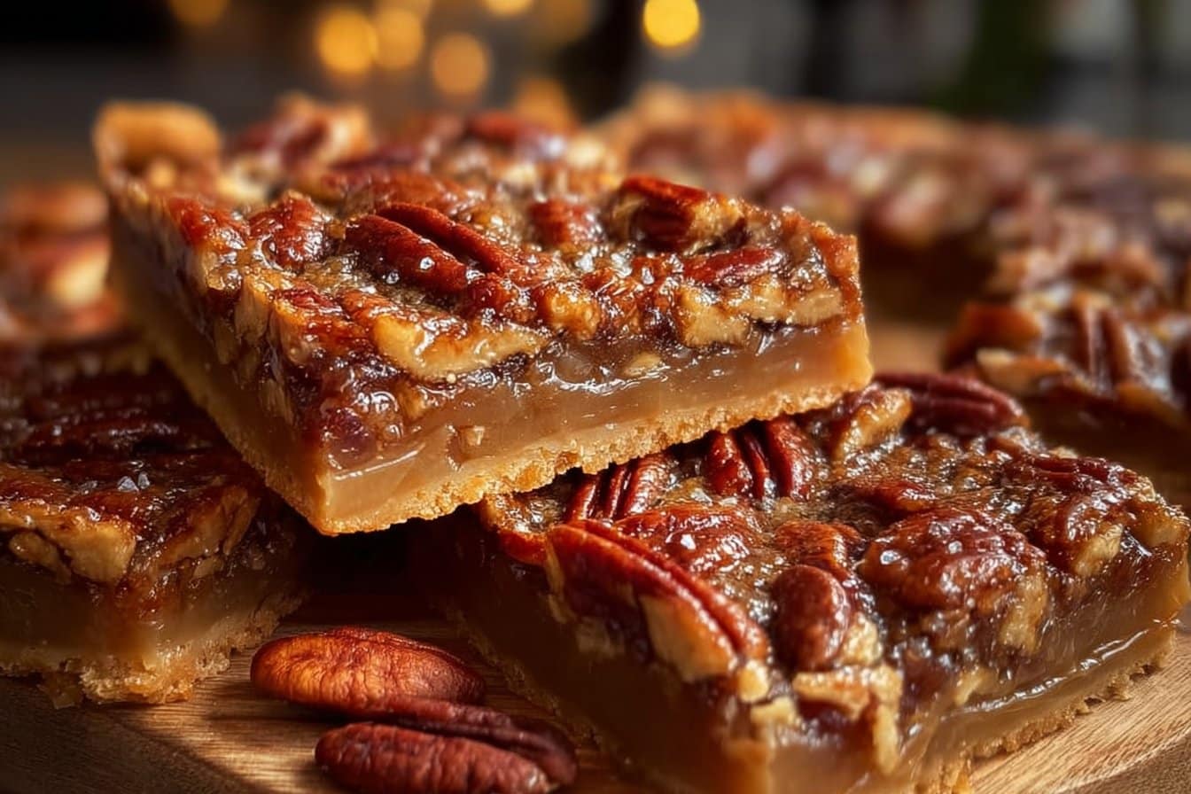 Salted Maple Pecan Pie Bars 4 Salted Maple Pecan Pie Bars