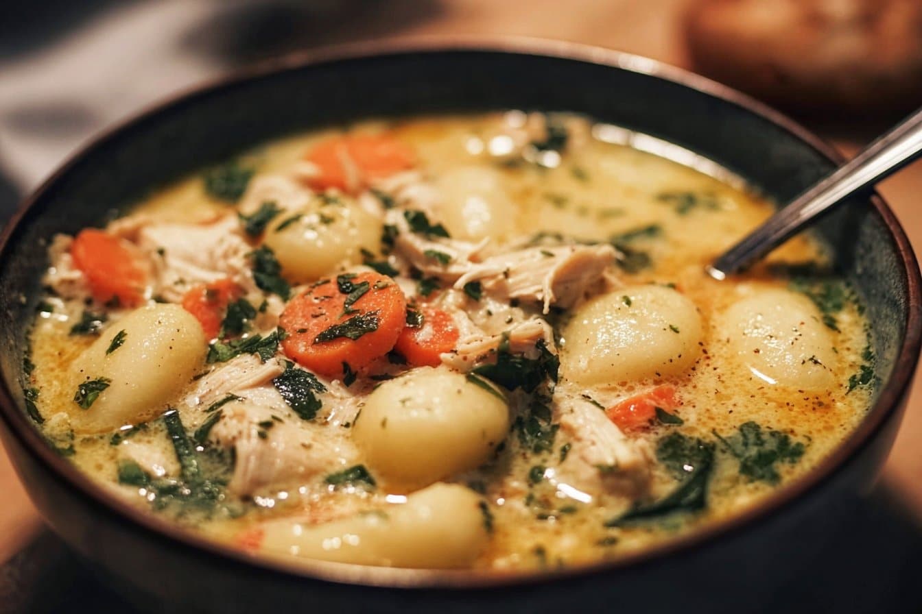 Healthy Rotisserie Chicken Gnocchi Soup 4 Healthy Rotisserie Chicken Gnocchi Soup