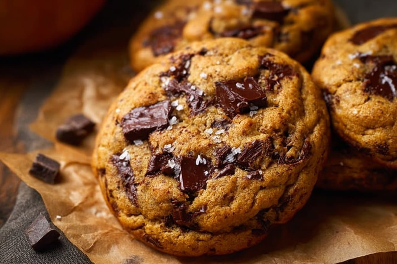 Chewy Pumpkin Chocolate Chip Cookies 4 Chewy Pumpkin Chocolate Chip Cookies