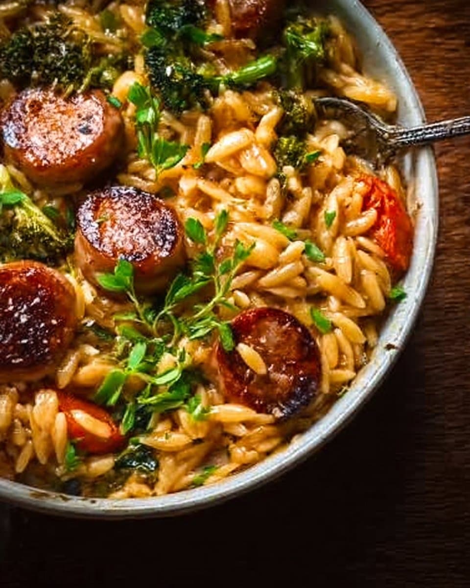 One-Pan Creamy Orzo with Chicken Sausage 4 One-Pan Creamy Orzo with Chicken Sausage