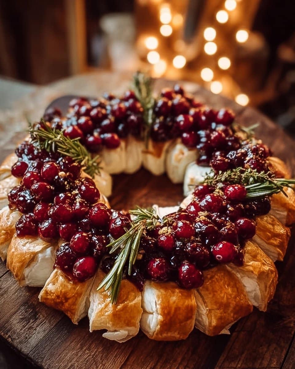 Brie Cheese and Cranberry Christmas Wreath 4 Brie Cheese and Cranberry Christmas Wreath