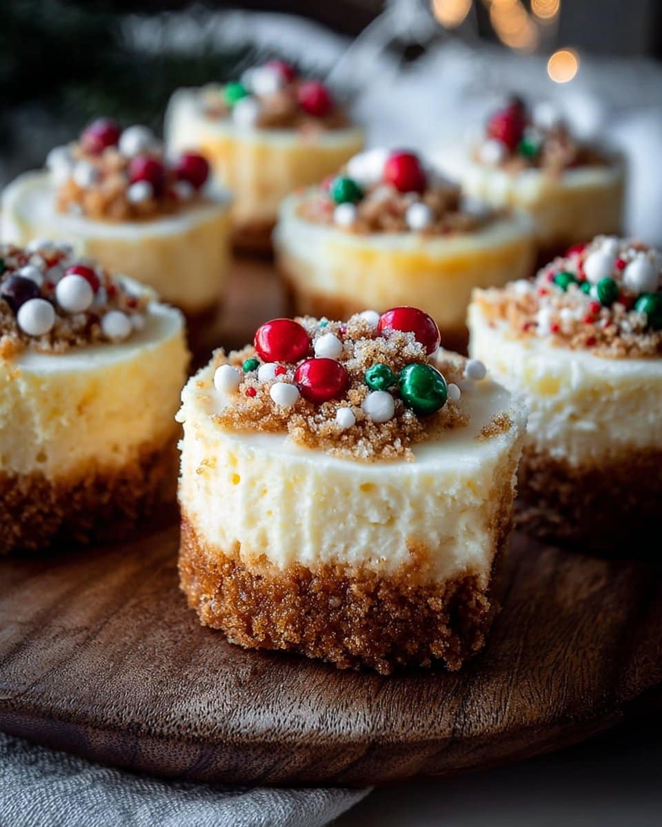 Mini Christmas Cheesecakes 4 Mini Christmas Cheesecakes