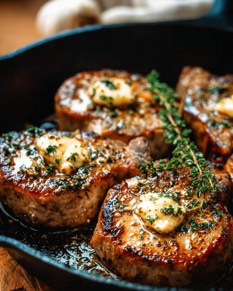 Garlic Butter Pan-Seared Pork Chops 4 Garlic Butter Pan-Seared Pork Chops