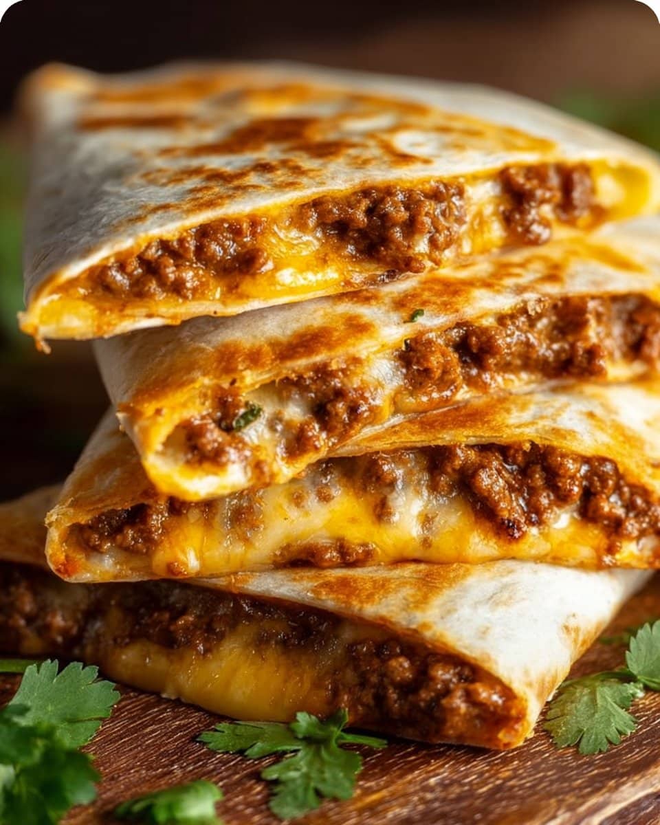 Ground Beef Cheesy Quesadillas 4 Ground Beef Cheesy Quesadillas