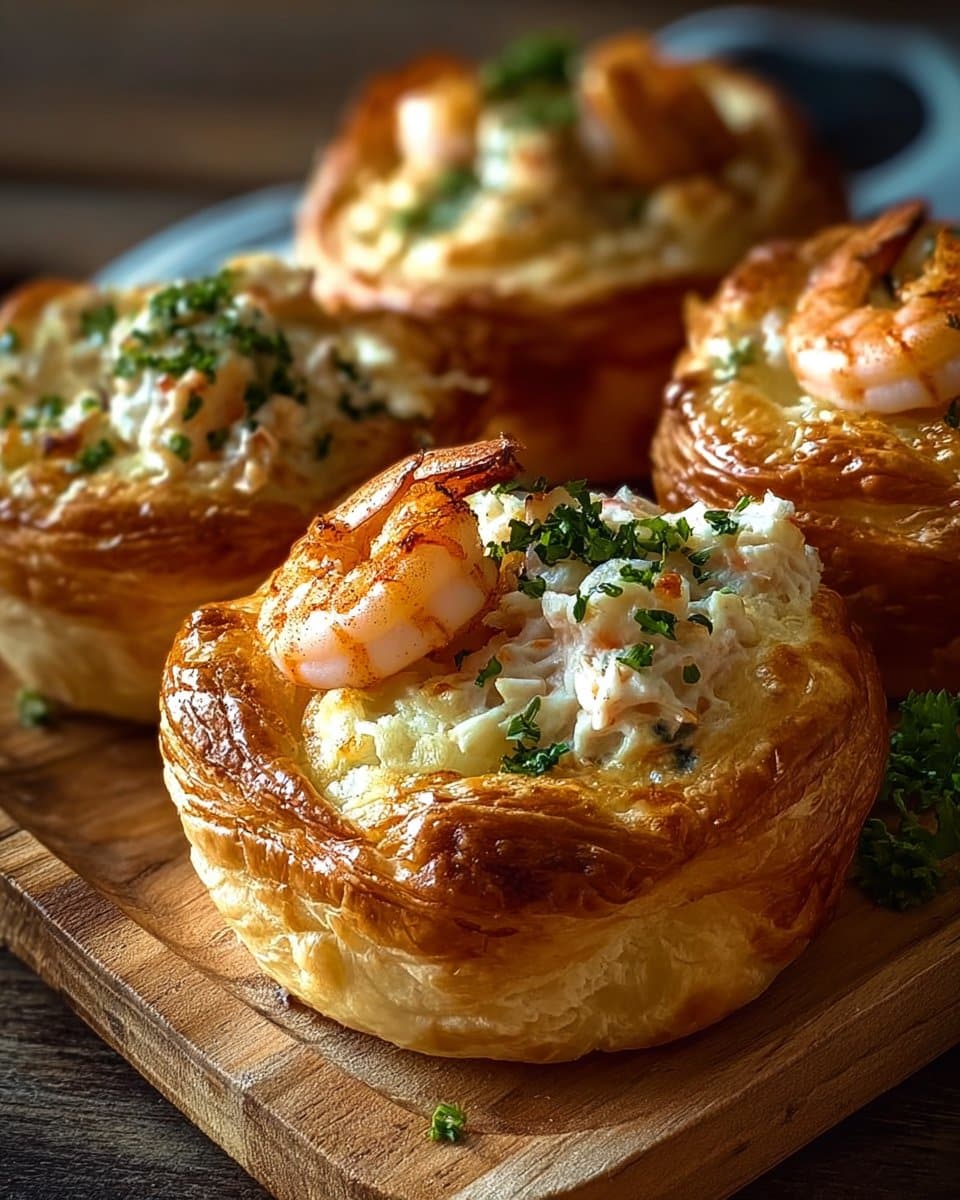 Shrimp & Crab Croissant Bomb Cups 4 Shrimp & Crab Croissant Bomb Cups