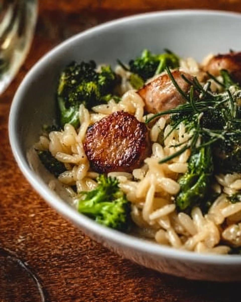 Creamy Orzo with Chicken Sausage and Broccoli 4 Creamy Orzo with Chicken Sausage and Broccoli