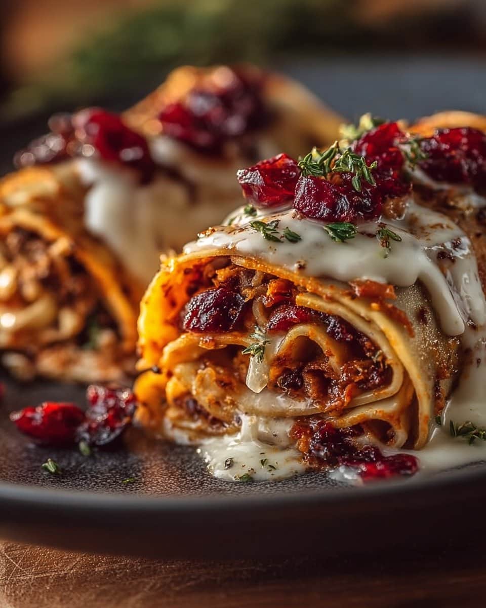 Cinnamon Roasted Sweet Potato & Cranberry Lasagna Rolls 4 Cinnamon Roasted Sweet Potato & Cranberry Lasagna Rolls