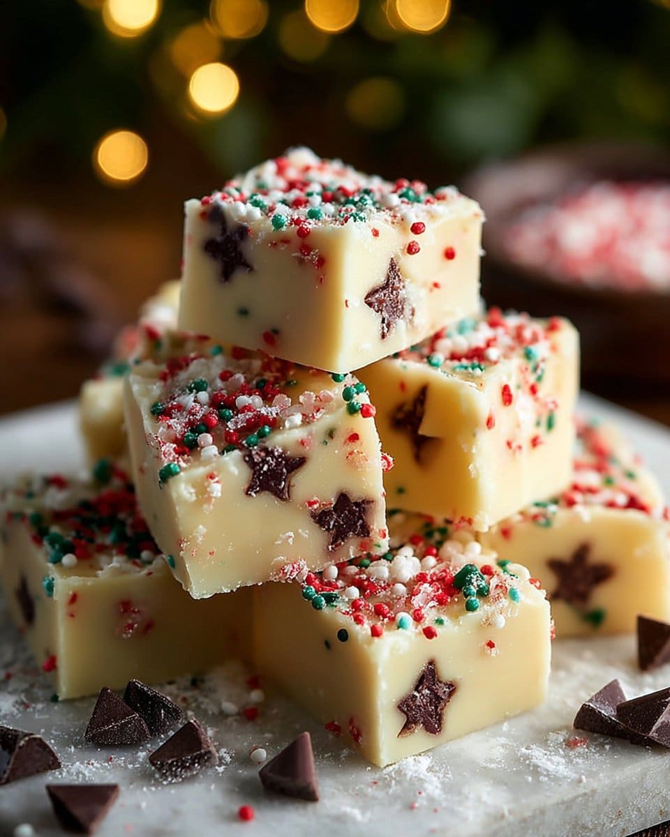 Festive Sugar Cookie Christmas Fudge 4 Festive Sugar Cookie Christmas Fudge