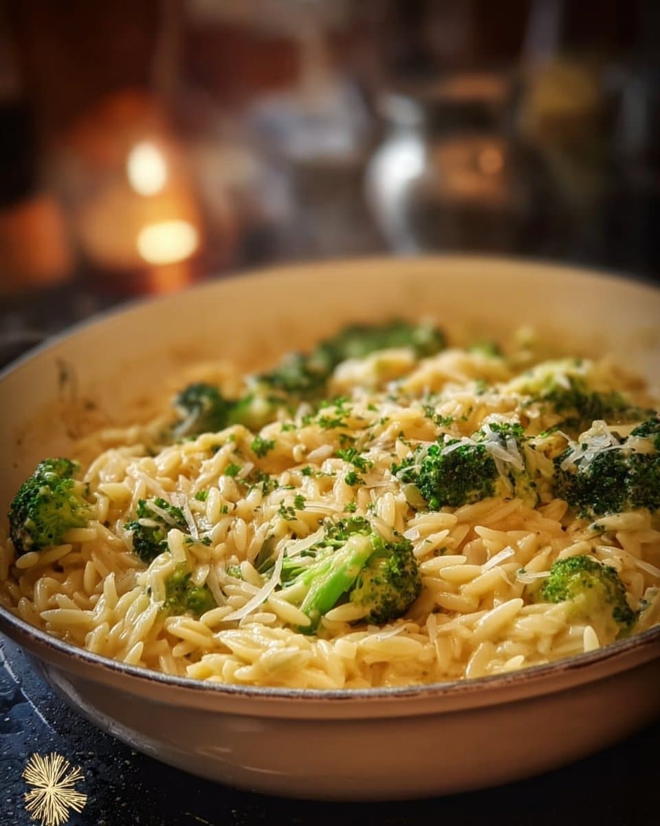 One Pot Broccoli Cheese Orzo 4 One Pot Broccoli Cheese Orzo