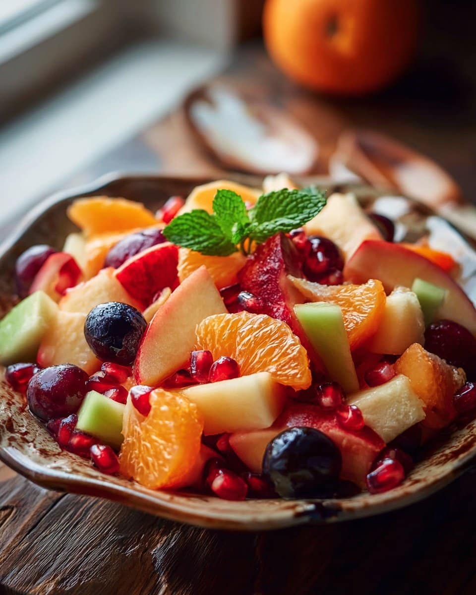 Sweet Winter Fruit Salad with Cinnamon Vanilla Dressing 4 Sweet Winter Fruit Salad with Cinnamon Vanilla Dressing